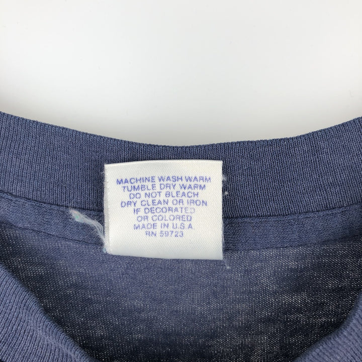 ~90'S TRENCH NASA Advertising T-Shirt, Made in USA, Men's Size L (Equivalent), Vintage polyester navy blue type Vintage Second Hand