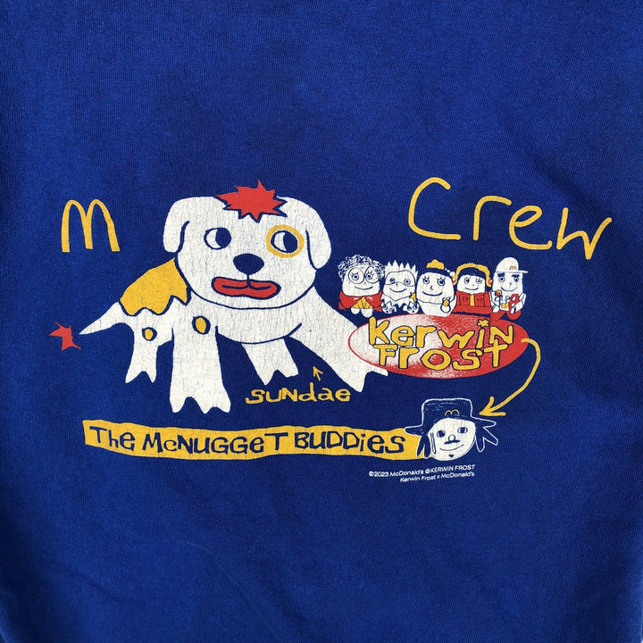 Delta PRO WEIGHT McDonald's Kerwin Frost Advertising T-Shirt, Men's Size M (approx.) cotton blue type Vintage Second Hand