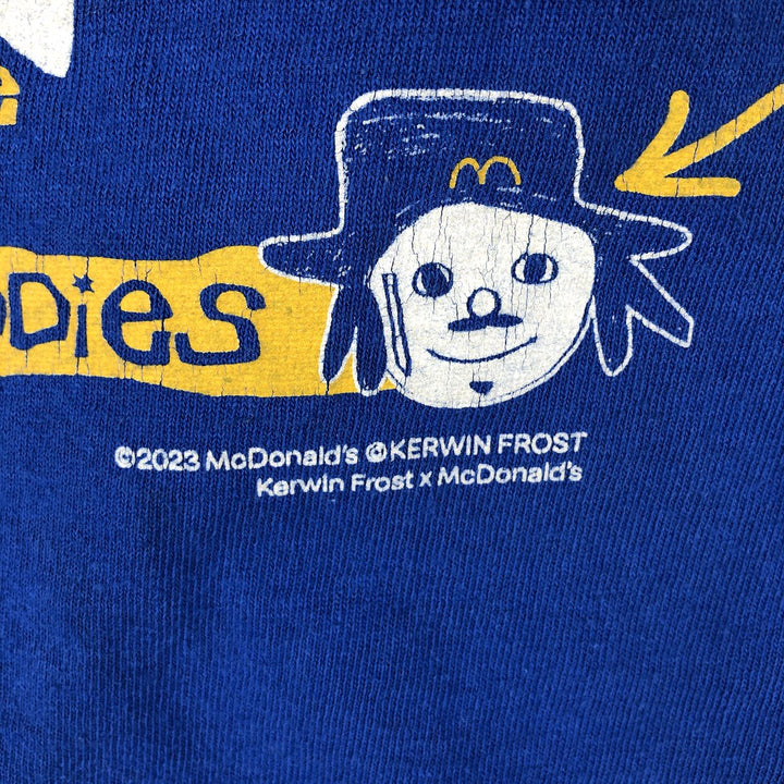 Delta PRO WEIGHT McDonald's Kerwin Frost Advertising T-Shirt, Men's Size M (approx.) cotton blue type Vintage Second Hand