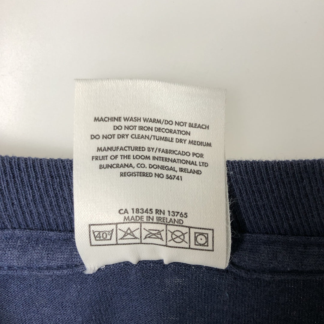 ~90'S Screen Stars Fruit of the Loom Advertising T-Shirt, Men's XL equivalent, Vintage cotton navy blue type Vintage Second Hand