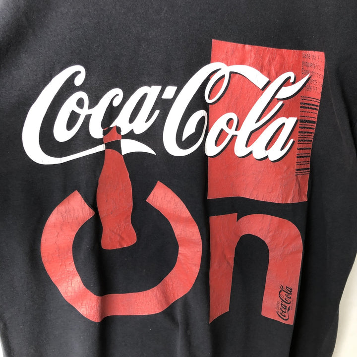~90'S COCA-COLA Advertising T-Shirt, Men's Size M (Equivalent), Vintage unclear black type Vintage Second Hand