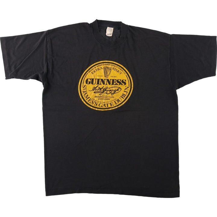 80'S Screen Stars Guinness Extra Stout Advertising T-Shirt, Men's XL (approx.), Vintage cotton black type Vintage Second Hand
