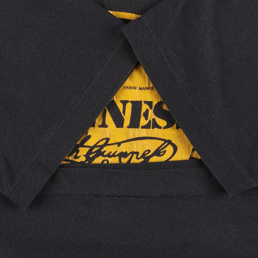 80'S Screen Stars Guinness Extra Stout Advertising T-Shirt, Men's XL (approx.), Vintage cotton black type Vintage Second Hand