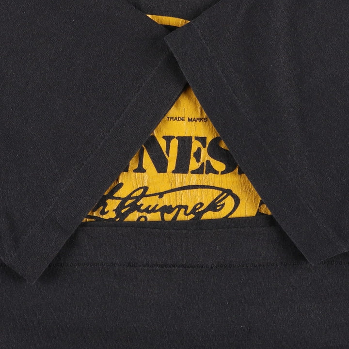80'S Screen Stars Guinness Extra Stout Advertising T-Shirt, Men's XL (approx.), Vintage cotton black type Vintage Second Hand