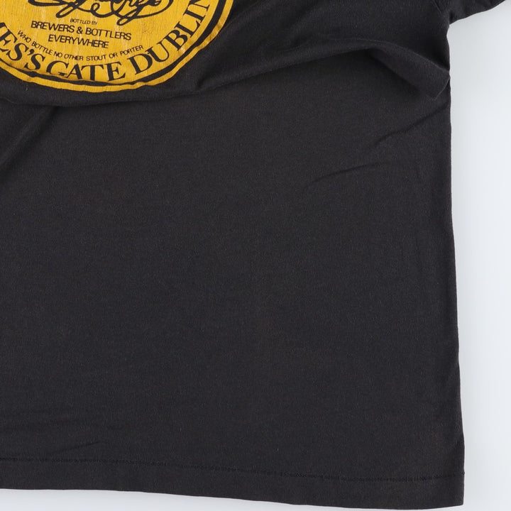80'S Screen Stars Guinness Extra Stout Advertising T-Shirt, Men's XL (approx.), Vintage cotton black type Vintage Second Hand
