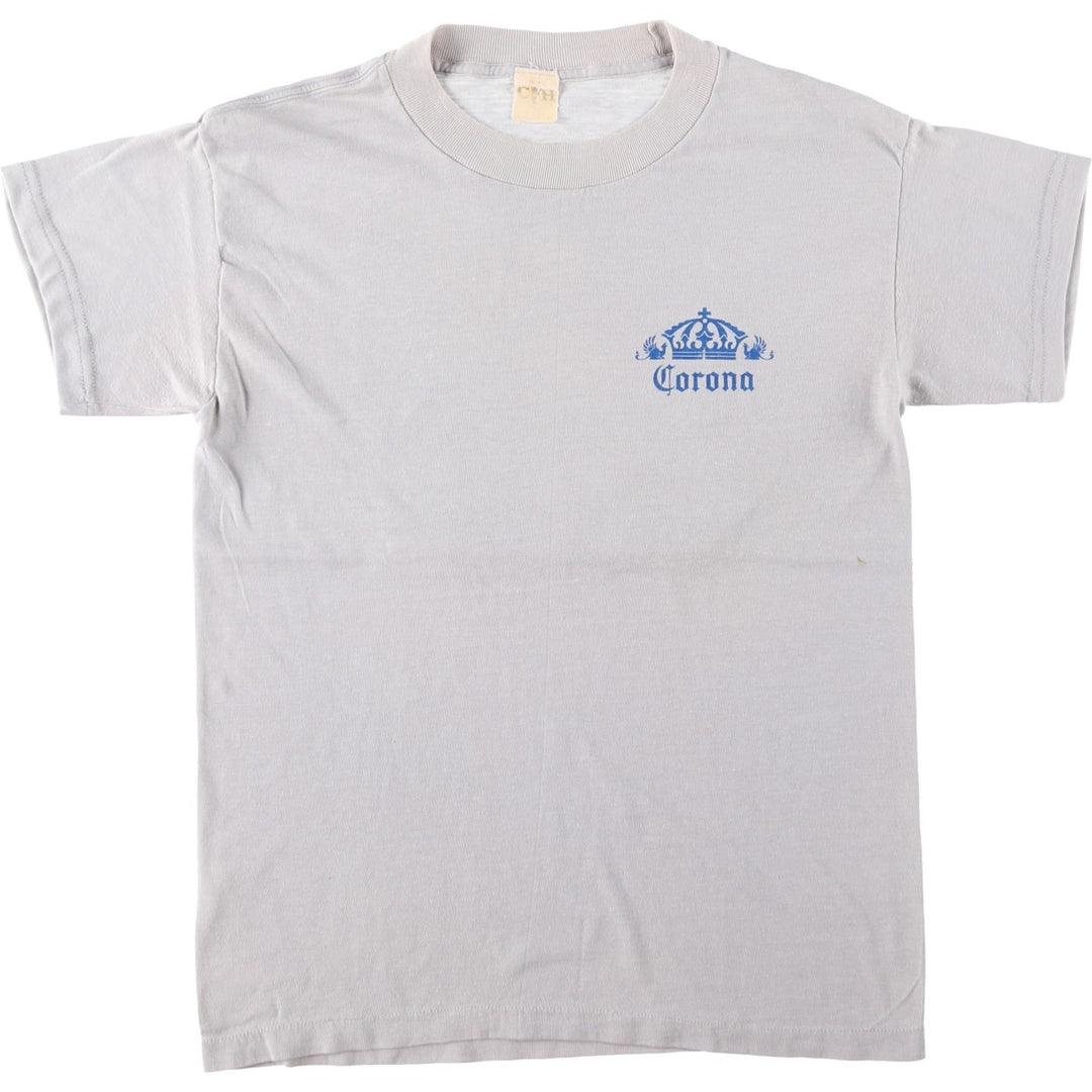 CORONA EXTRA Advertising T-Shirt, Men's XL (approx.) unclear gray type Vintage Second Hand