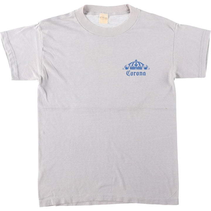 CORONA EXTRA Advertising T-Shirt, Men's XL (approx.) unclear gray type Vintage Second Hand