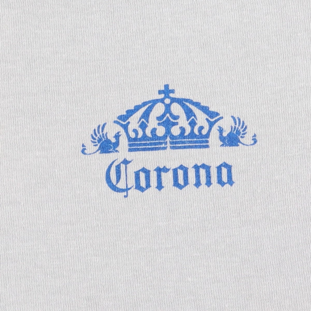 CORONA EXTRA Advertising T-Shirt, Men's XL (approx.) unclear gray type Vintage Second Hand