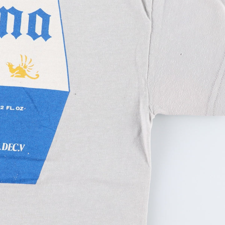 CORONA EXTRA Advertising T-Shirt, Men's XL (approx.) unclear gray type Vintage Second Hand