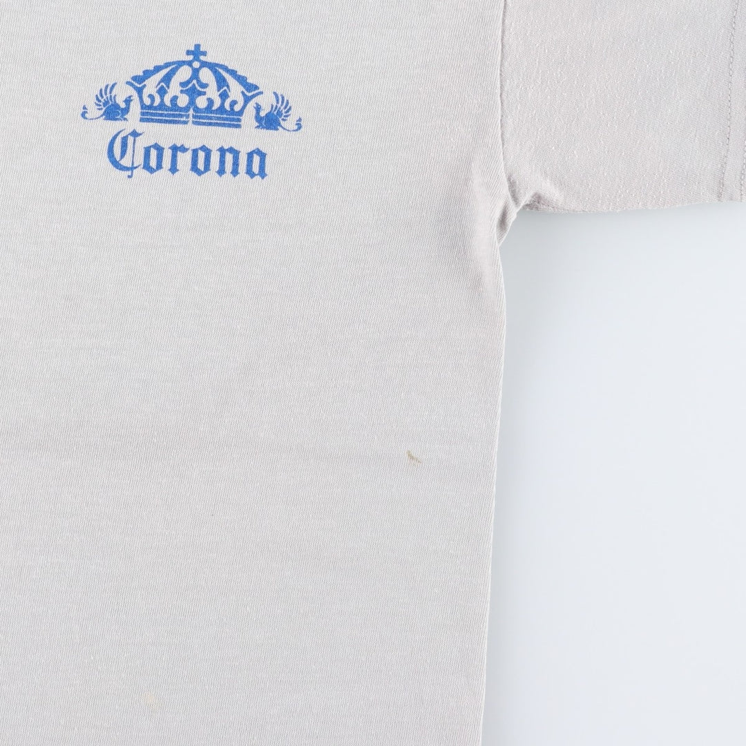 CORONA EXTRA Advertising T-Shirt, Men's XL (approx.) unclear gray type Vintage Second Hand