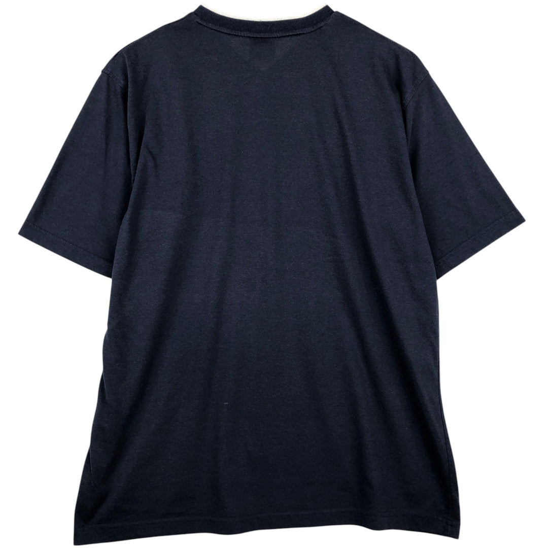 Umbro V-neck logo T-shirt, men's size XL. polyester navy blue type Vintage Second Hand