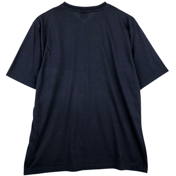 Umbro V-neck logo T-shirt, men's size XL. polyester navy blue type Vintage Second Hand
