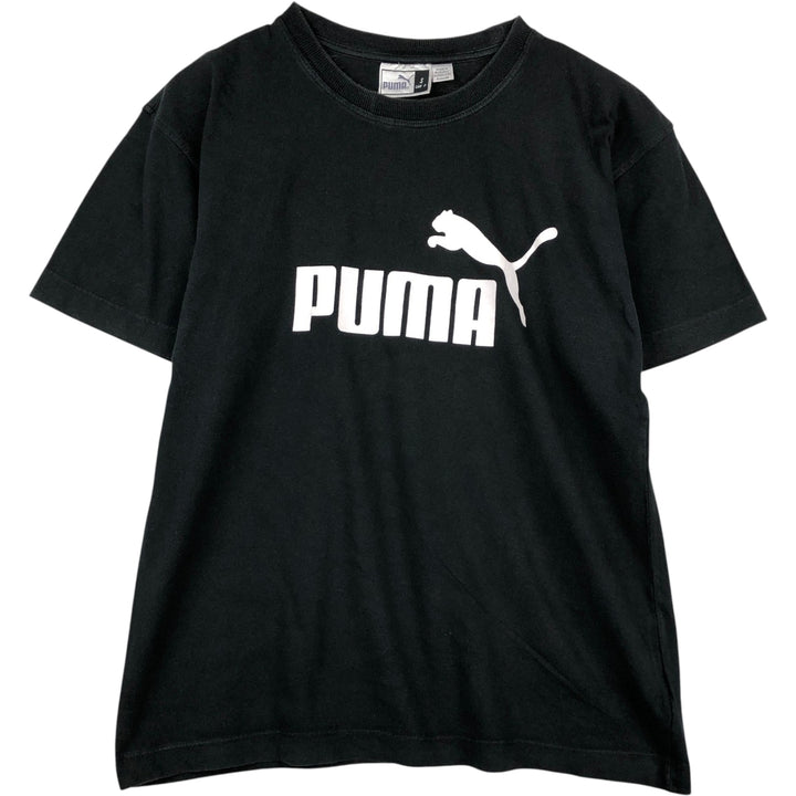 90s-00'S Puma logo print T-shirt, men's size S equivalent, vintage. cotton black type Vintage Second Hand