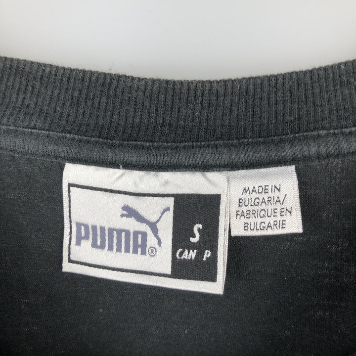90s-00'S Puma logo print T-shirt, men's size S equivalent, vintage. cotton black type Vintage Second Hand