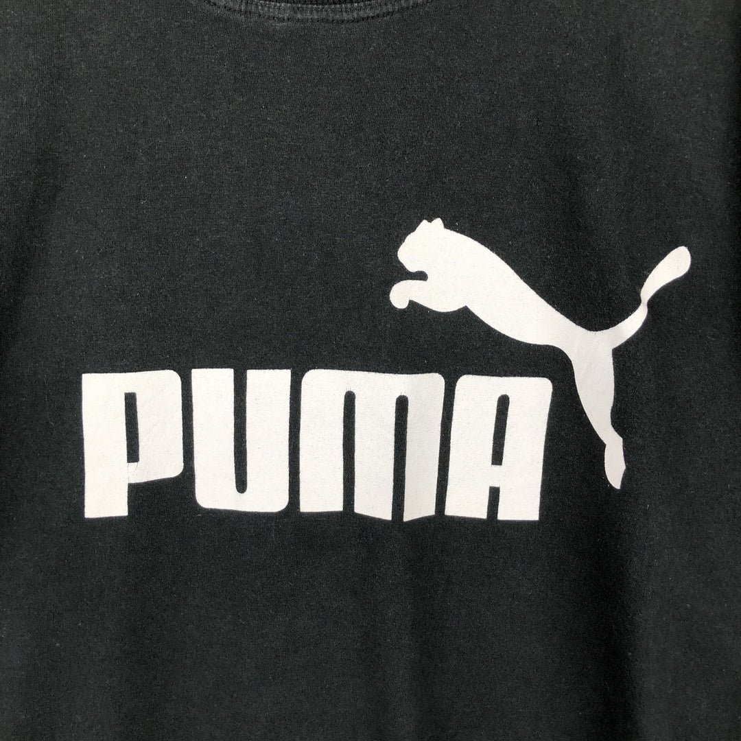 90s-00'S Puma logo print T-shirt, men's size S equivalent, vintage. cotton black type Vintage Second Hand