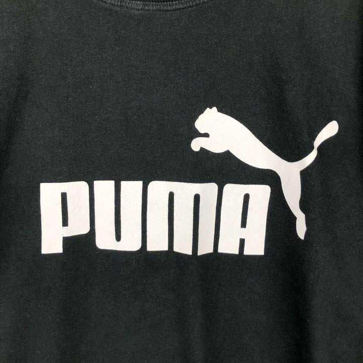 90s-00'S Puma logo print T-shirt, men's size S equivalent, vintage. cotton black type Vintage Second Hand