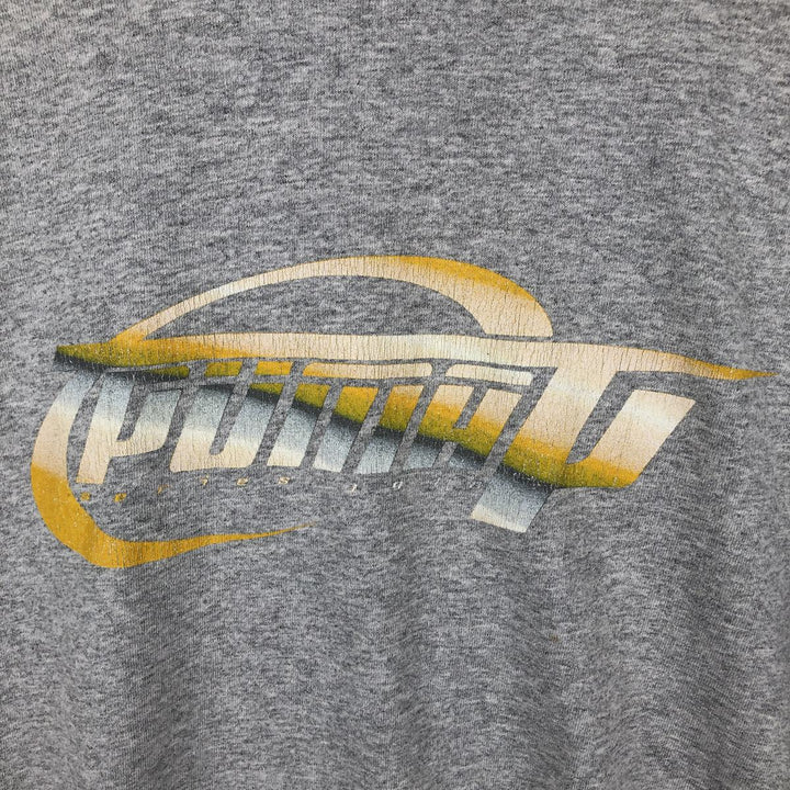 90s-00'S Puma logo print T-shirt, men's size L equivalent, vintage. cotton gray type Vintage Second Hand