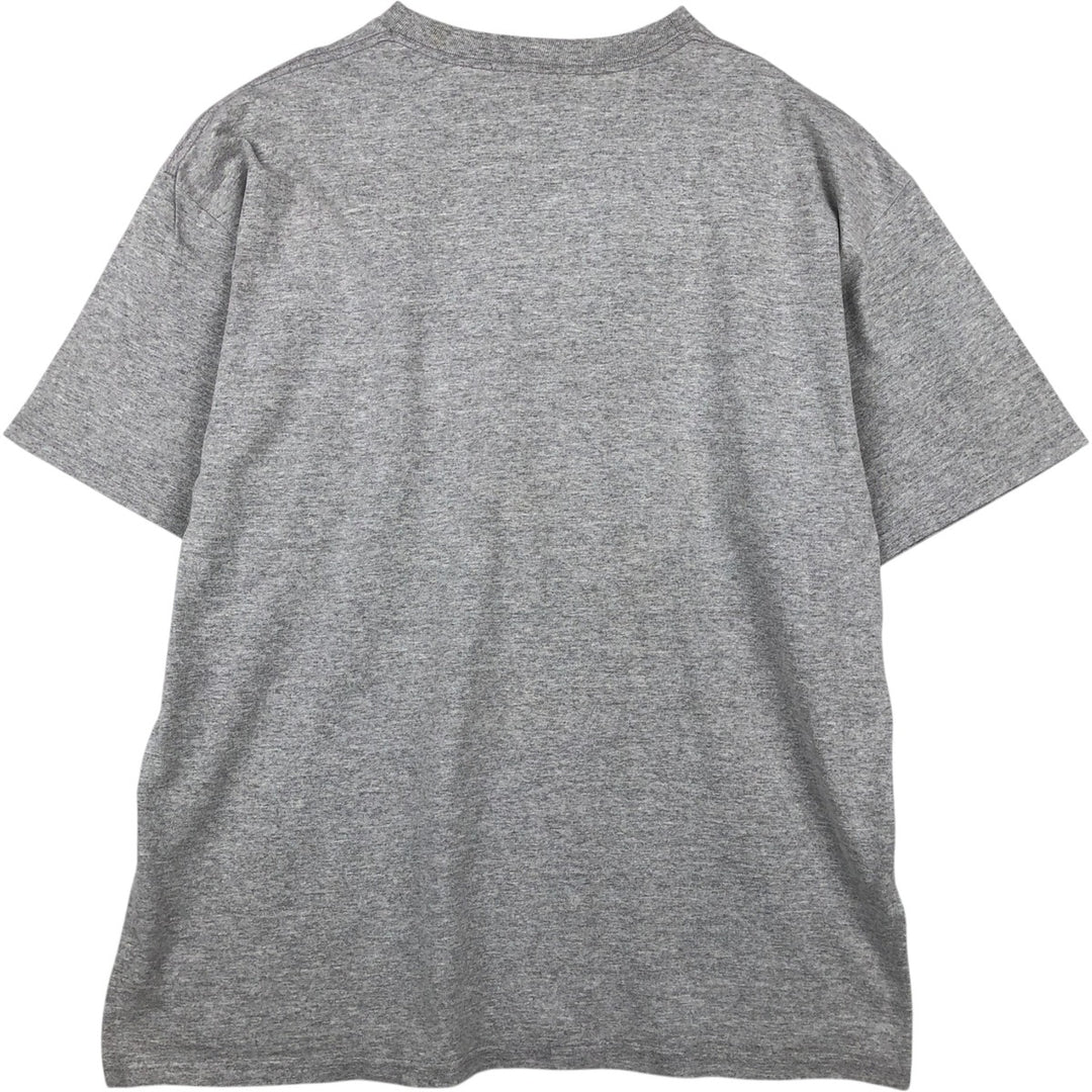 Adidas logo print T-shirt, men's size L cotton gray type Vintage Second Hand