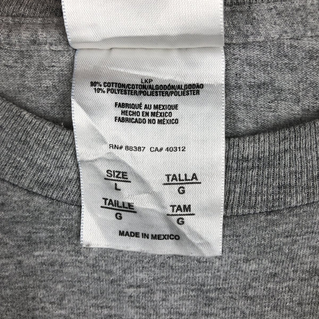 Adidas logo print T-shirt, men's size L cotton gray type Vintage Second Hand