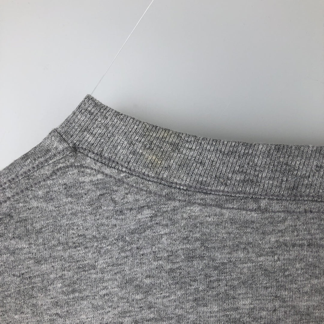Adidas logo print T-shirt, men's size L cotton gray type Vintage Second Hand