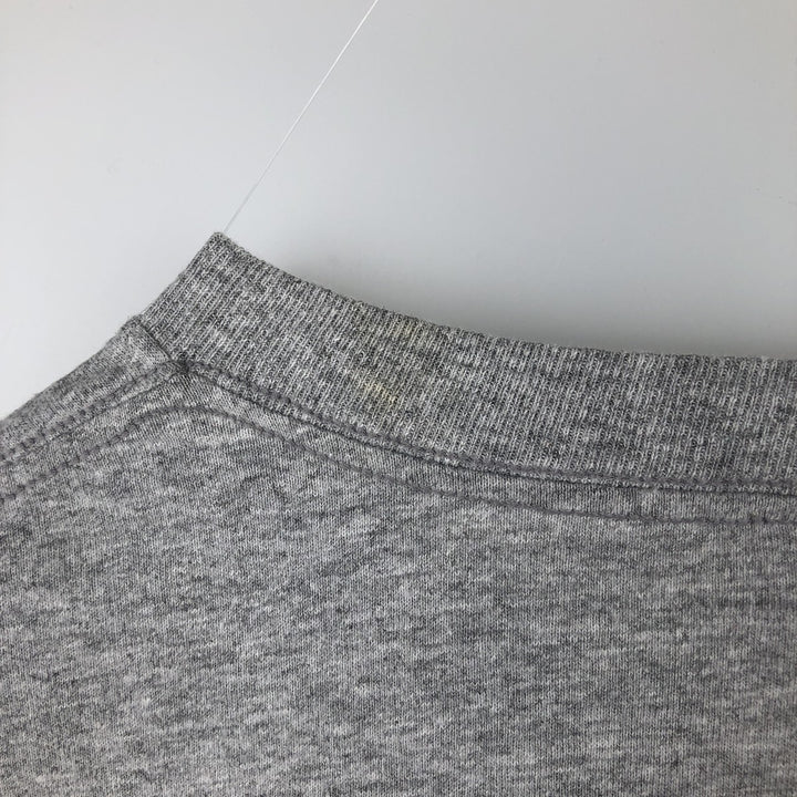 Adidas logo print T-shirt, men's size L cotton gray type Vintage Second Hand