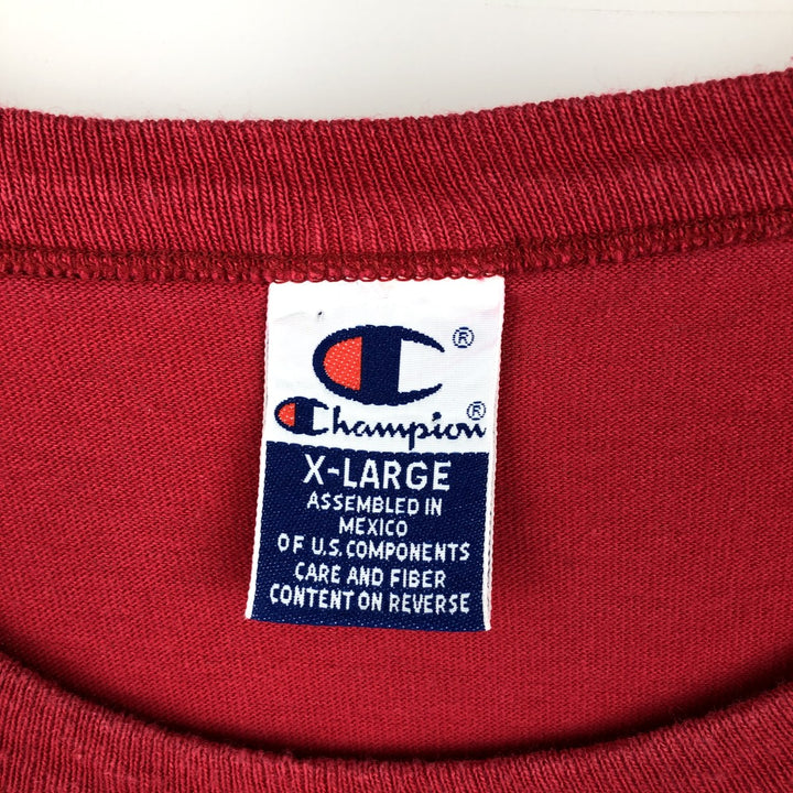 90'S Champion Sports T-Shirt, Men's XL, Vintage cotton red type Vintage Second Hand