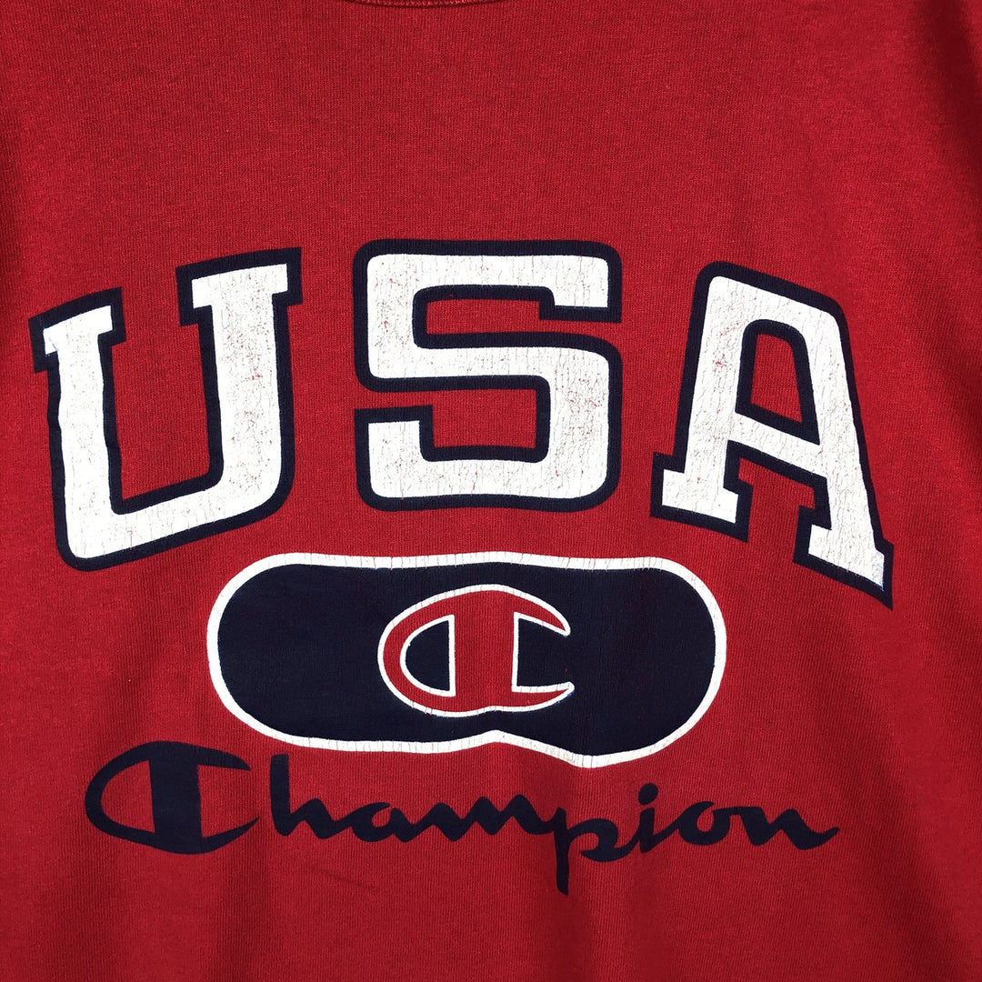 90'S Champion Sports T-Shirt, Men's XL, Vintage cotton red type Vintage Second Hand