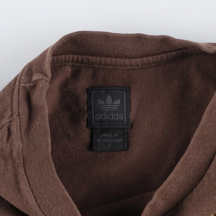 2000'S Adidas Originals logo print T-shirt, men's size L (approx.) unclear brown type Vintage Second Hand