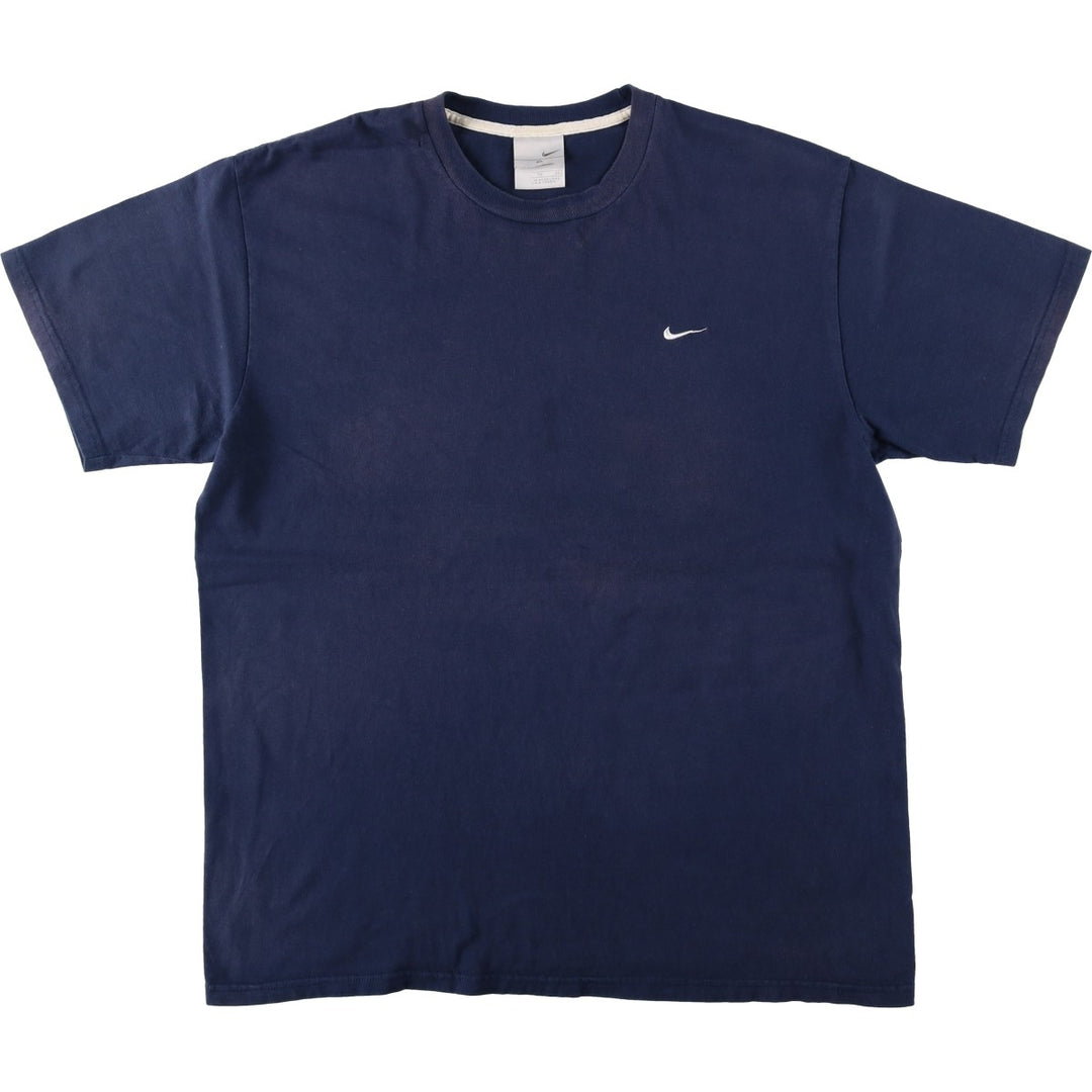 00'S Nike One Point Logo T-shirt Men's XL cotton navy blue type Vintage Second Hand