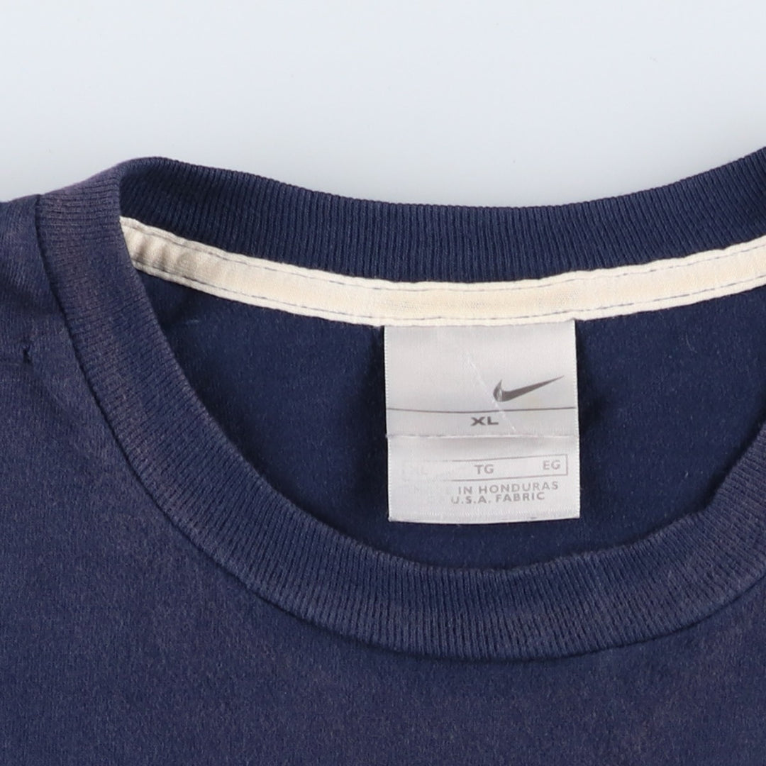 00'S Nike One Point Logo T-shirt Men's XL cotton navy blue type Vintage Second Hand