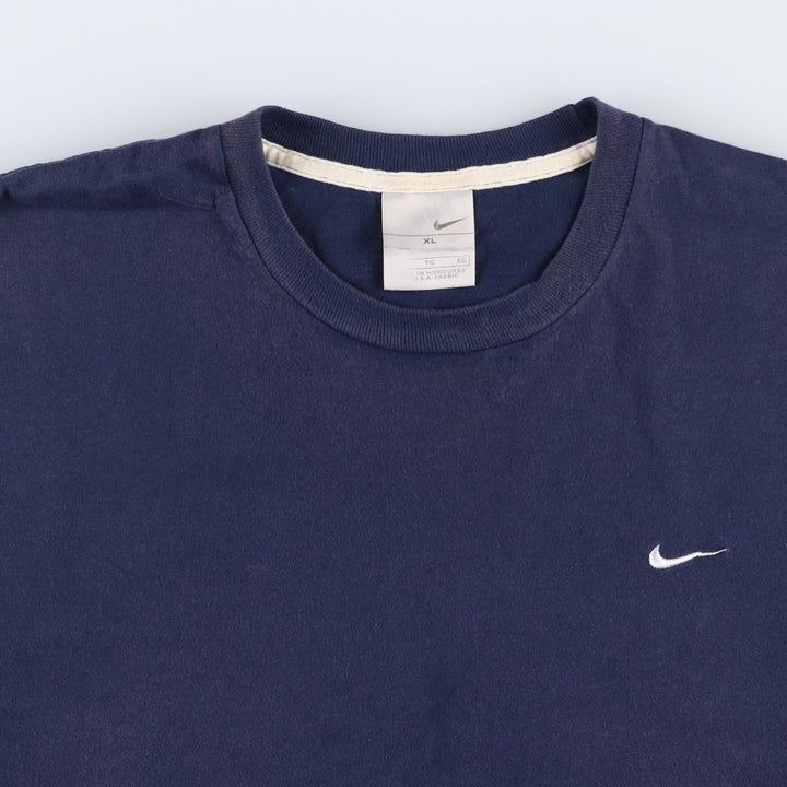 00'S Nike One Point Logo T-shirt Men's XL cotton navy blue type Vintage Second Hand