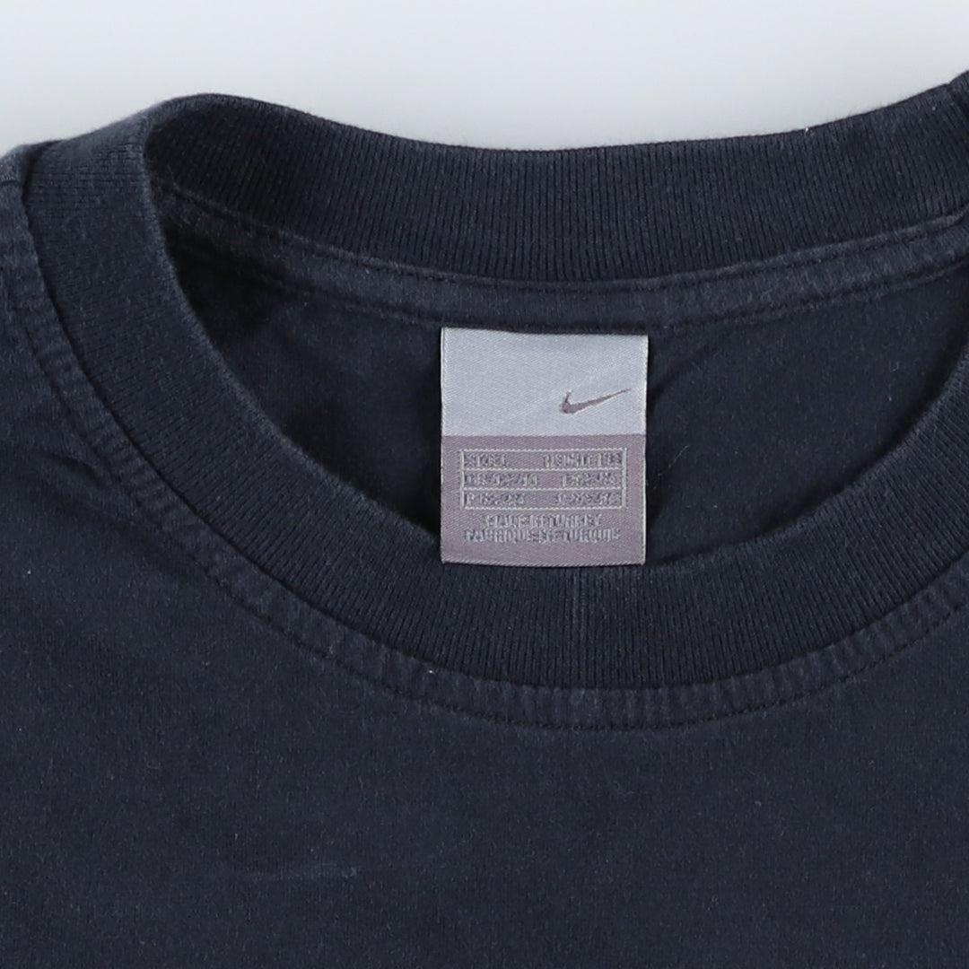 00'S Nike One Point Logo T-shirt Men's L size unclear black type Vintage Second Hand