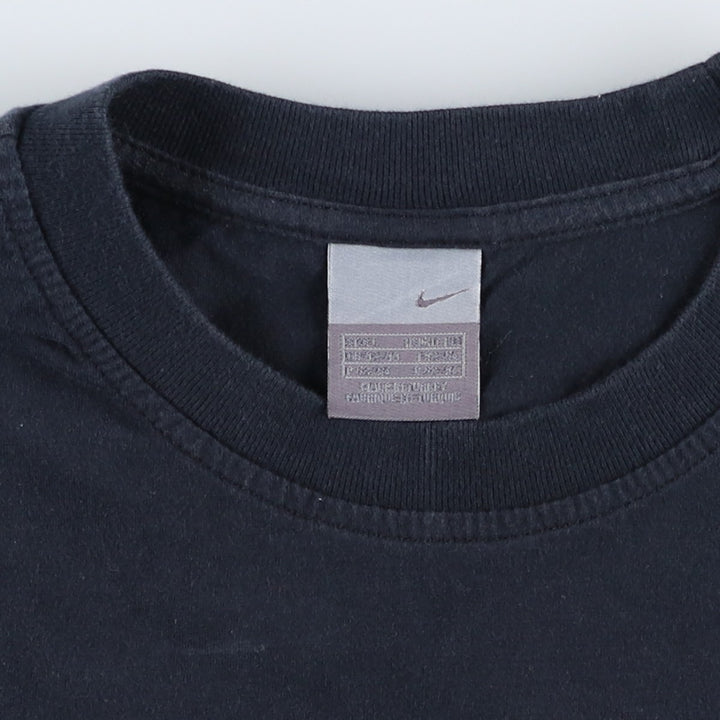 00'S Nike One Point Logo T-shirt Men's L size unclear black type Vintage Second Hand