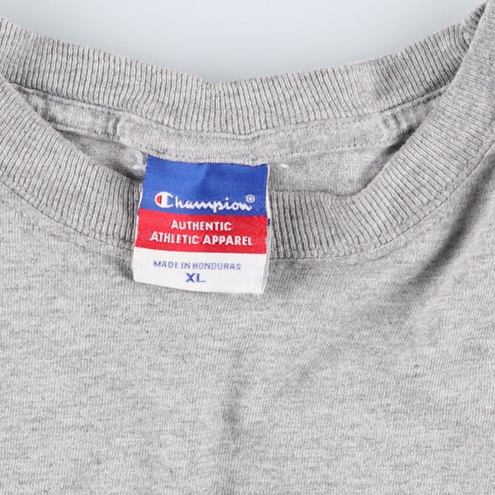 Champion Authentic Athletic Apparel College T-shirt (Men's XL equivalent) - 2000s/2000s. unclear gray type Vintage Second Hand