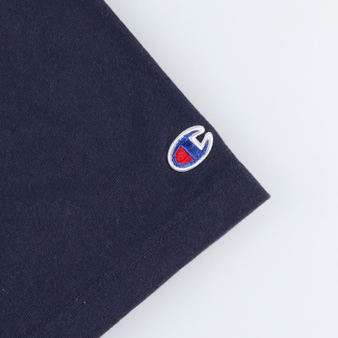 Champion Heritage Logo T-Shirt, Men's Size M (approx.) cotton navy blue type Vintage Second Hand