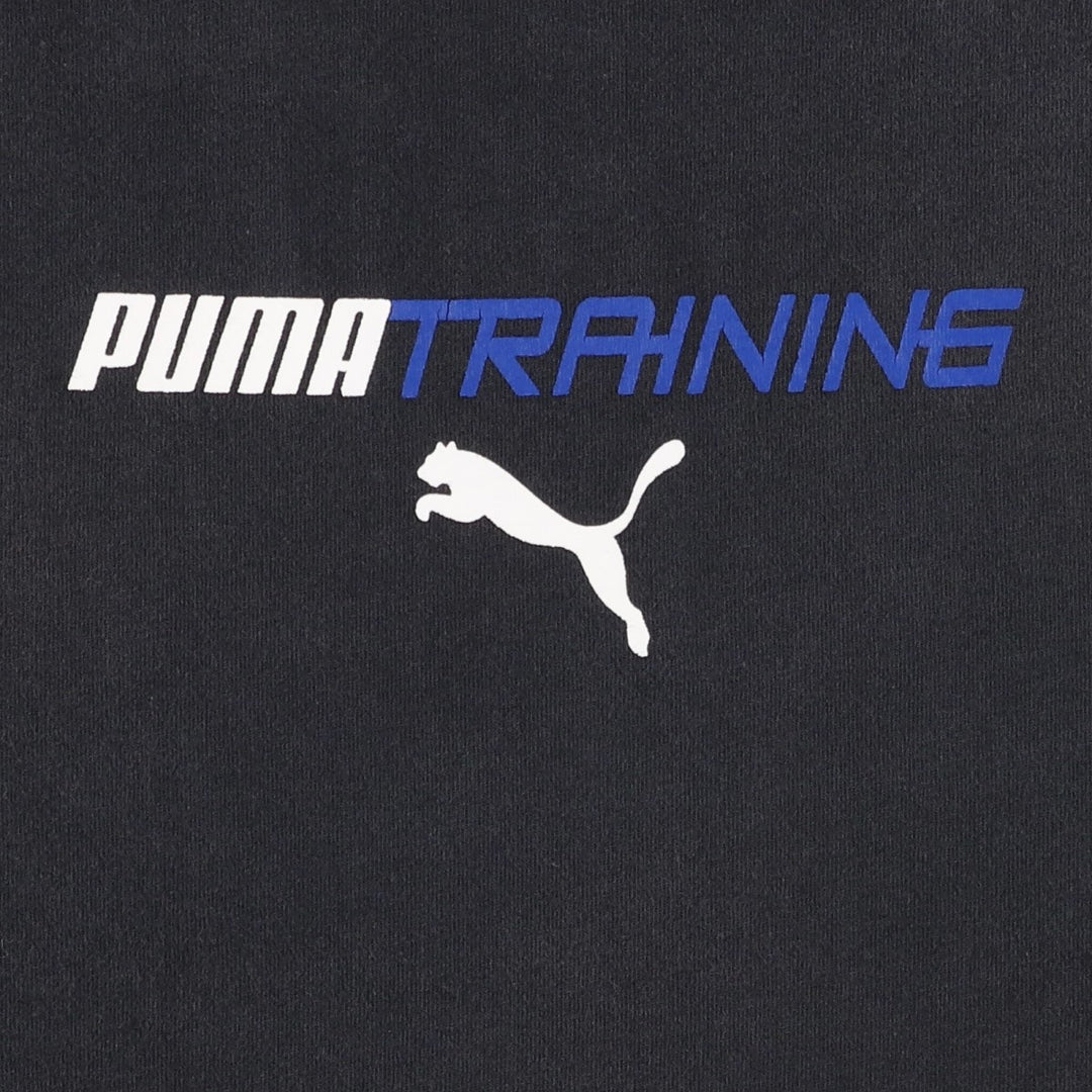 90s-00'S Puma printed logo T-shirt, men's size L (approx.) cotton black type Vintage Second Hand