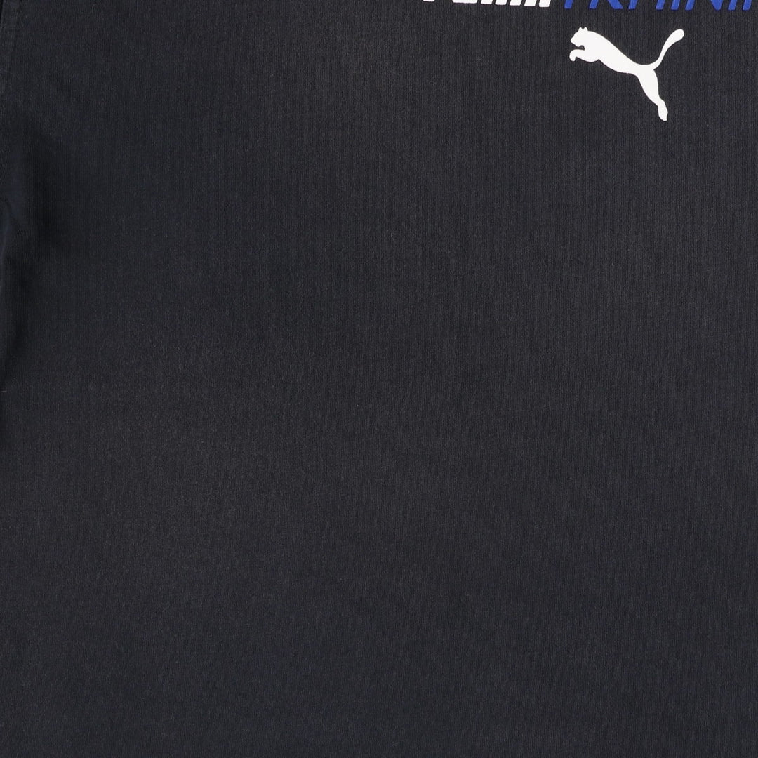 90s-00'S Puma printed logo T-shirt, men's size L (approx.) cotton black type Vintage Second Hand