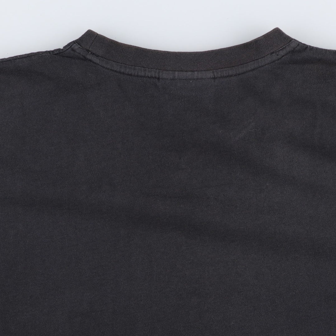 90s-00'S Puma printed logo T-shirt, men's size L (approx.) cotton black type Vintage Second Hand