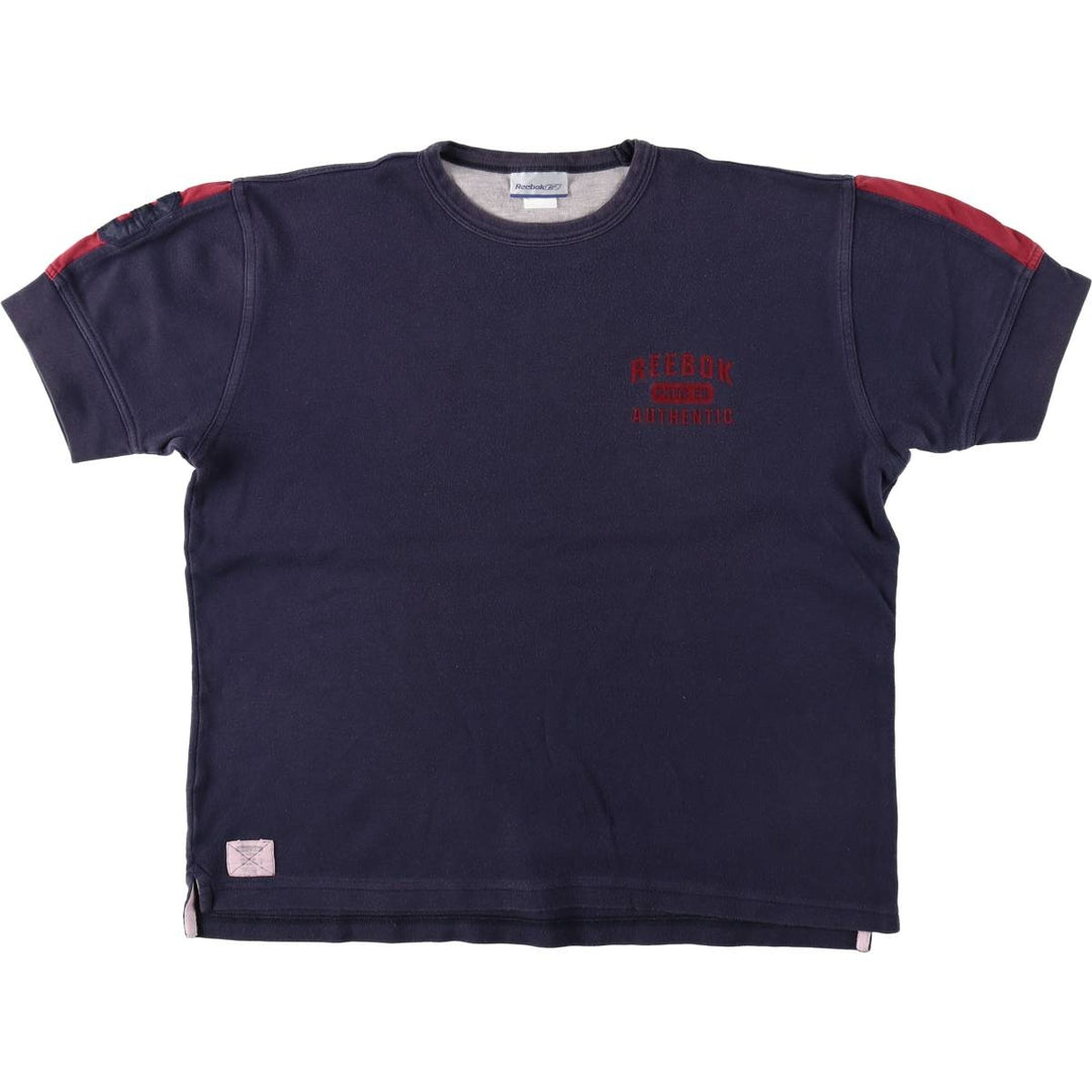 2000'S Reebok sports t-shirt, men's size M (approx.) unclear navy blue type Vintage Second Hand