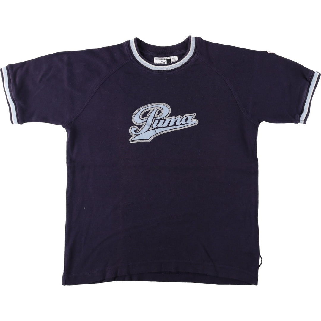 90s-00'S Puma logo print T-shirt, women's size L equivalent, vintage. cotton navy blue type Vintage Second Hand