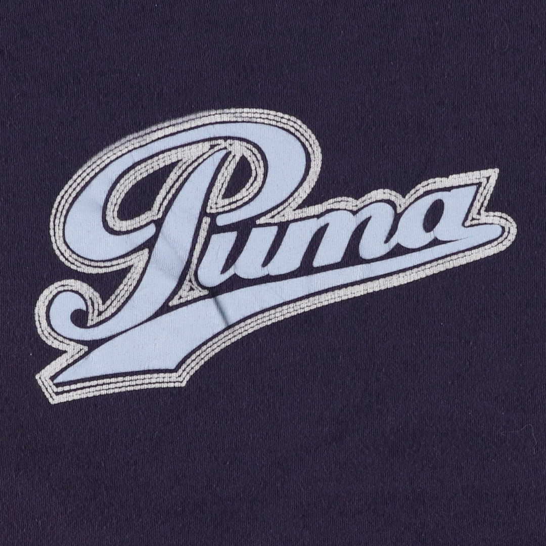 90s-00'S Puma logo print T-shirt, women's size L equivalent, vintage. cotton navy blue type Vintage Second Hand