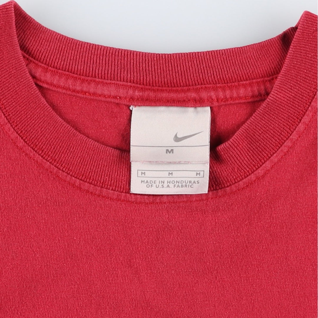 00'S Nike logo print T-shirt, men's size M cotton red type Vintage Second Hand