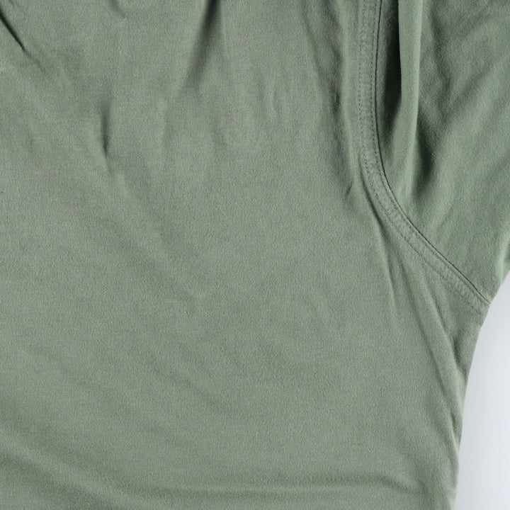 2000'S Adidas T-shirt with a single logo, men's size S (approx.) cotton Khaki type sage green Vintage Second Hand