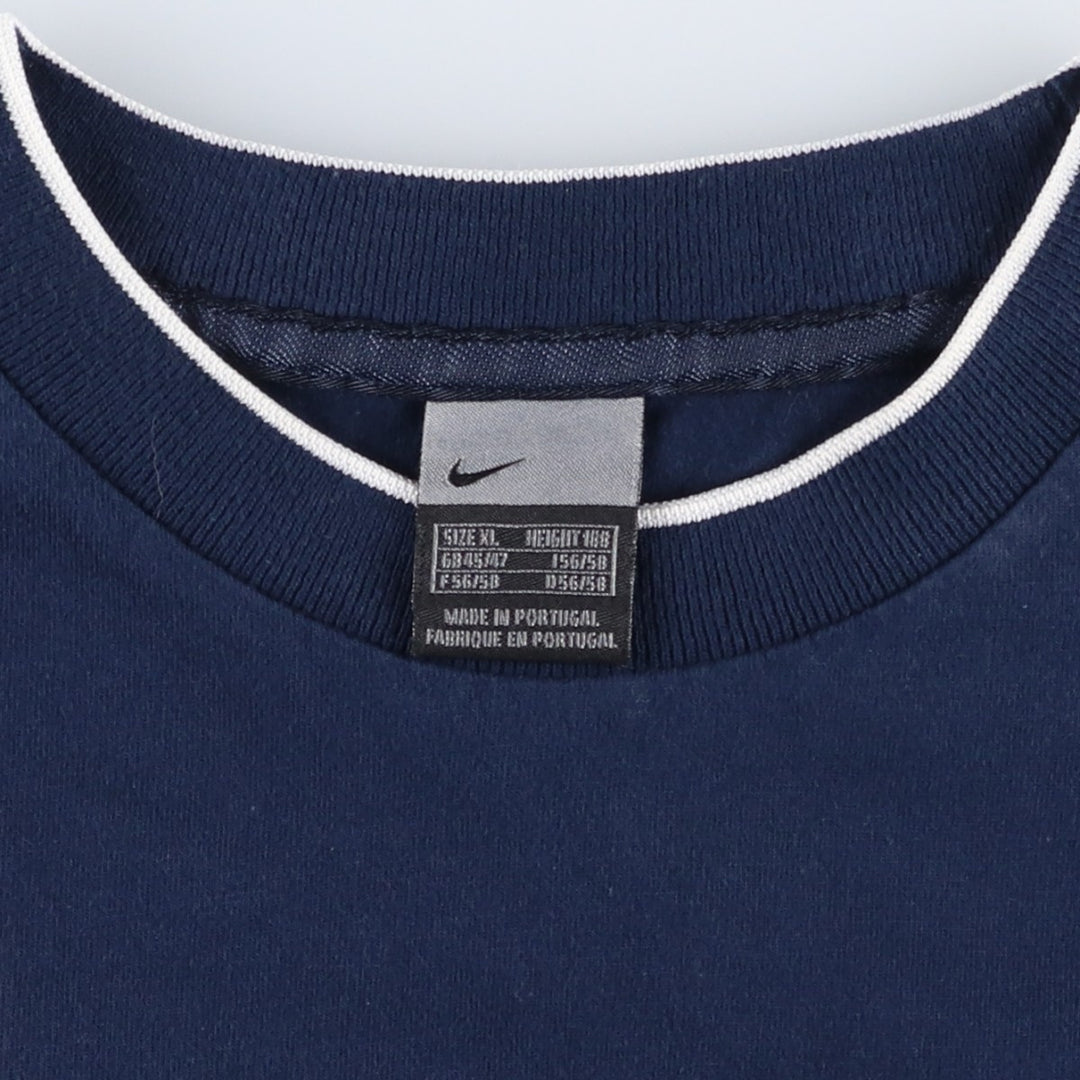 00'S Nike logo print T-shirt, men's XL size cotton navy blue type Vintage Second Hand