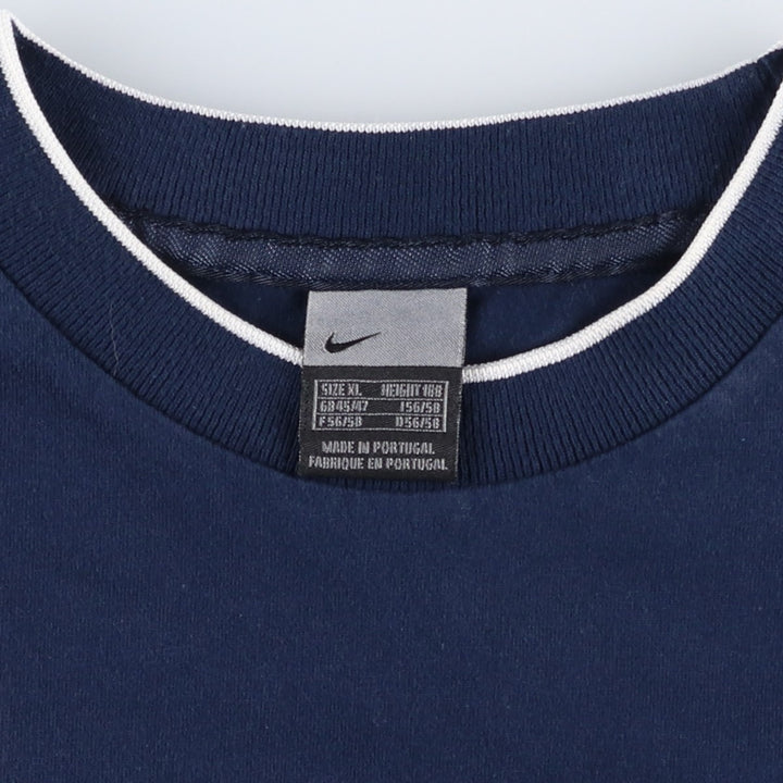 00'S Nike logo print T-shirt, men's XL size cotton navy blue type Vintage Second Hand
