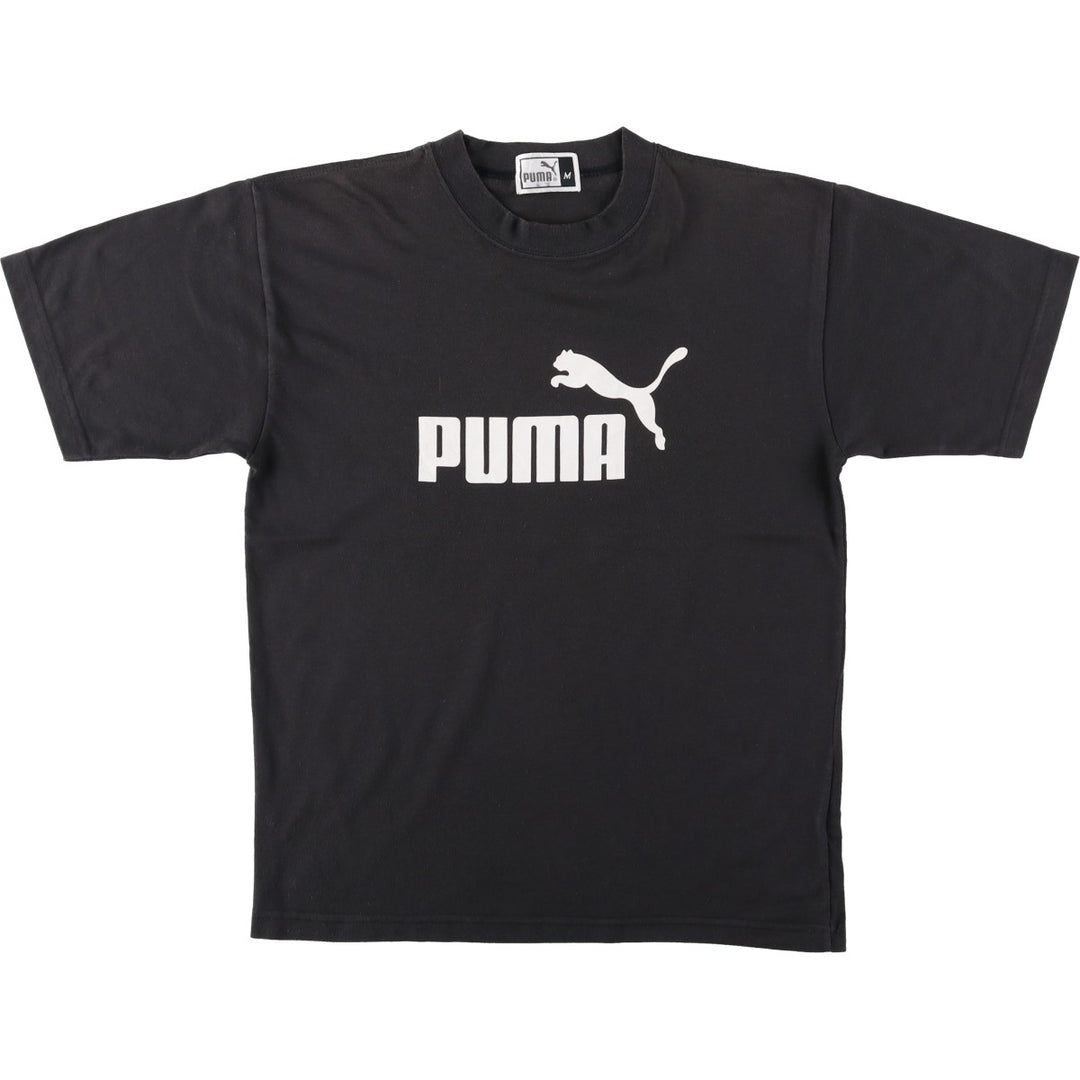 90s-00'S Puma logo print T-shirt, men's size M equivalent, vintage. cotton black type Vintage Second Hand