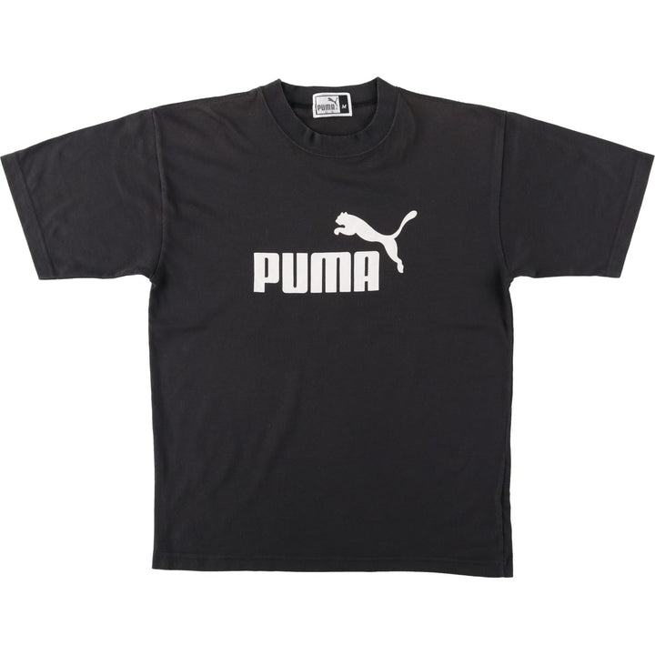 90s-00'S Puma logo print T-shirt, men's size M equivalent, vintage. cotton black type Vintage Second Hand