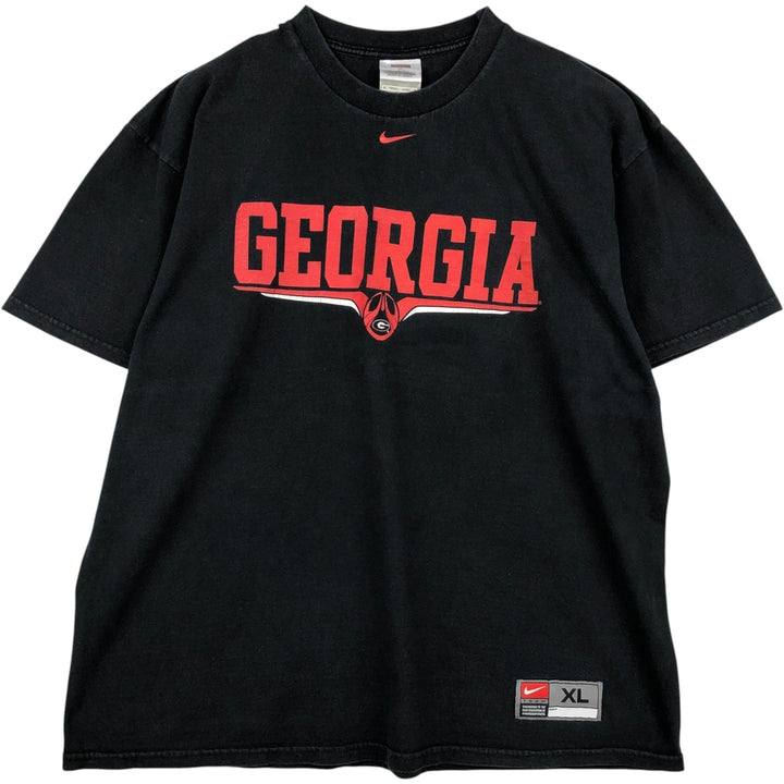 2000'S Nike Team College T-Shirt, Men's XL cotton black type Vintage Second Hand