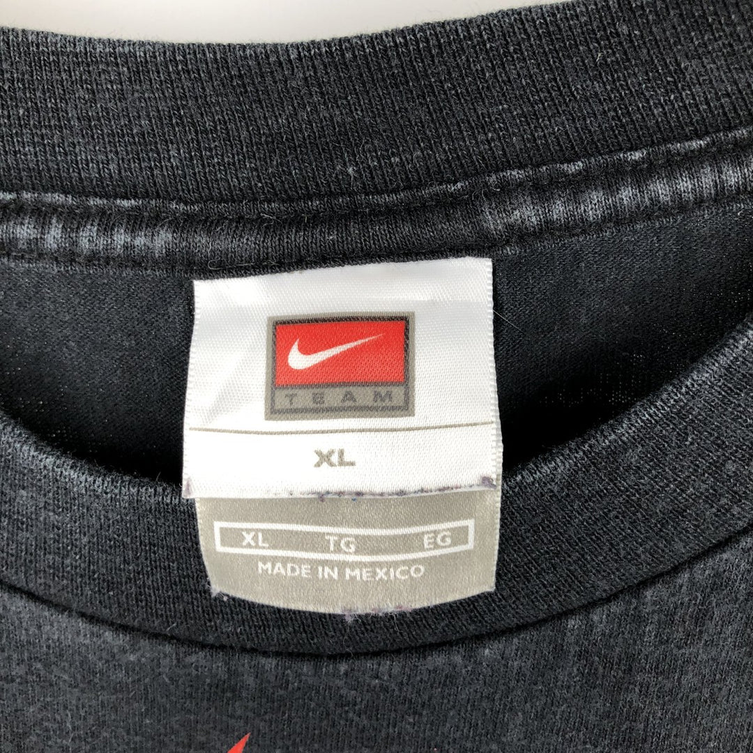 2000'S Nike Team College T-Shirt, Men's XL cotton black type Vintage Second Hand