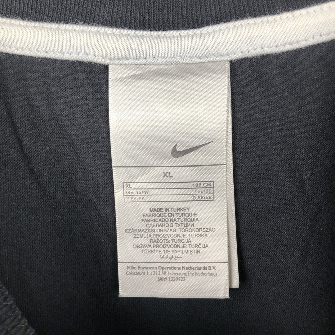 00'S Nike logo print T-shirt, men's XL size cotton black type Vintage Second Hand